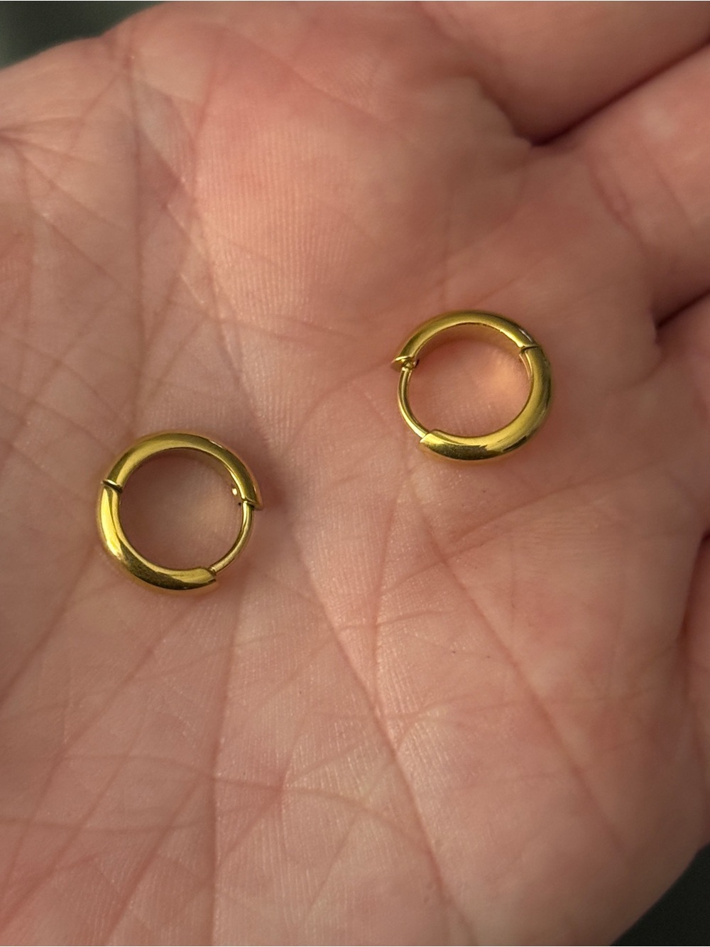 Gold Hoop Huggie Earrings - Womens Jewelry